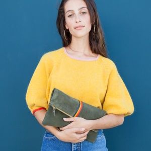 Clare V x Demy Lee "le pouf" yellow sweater.